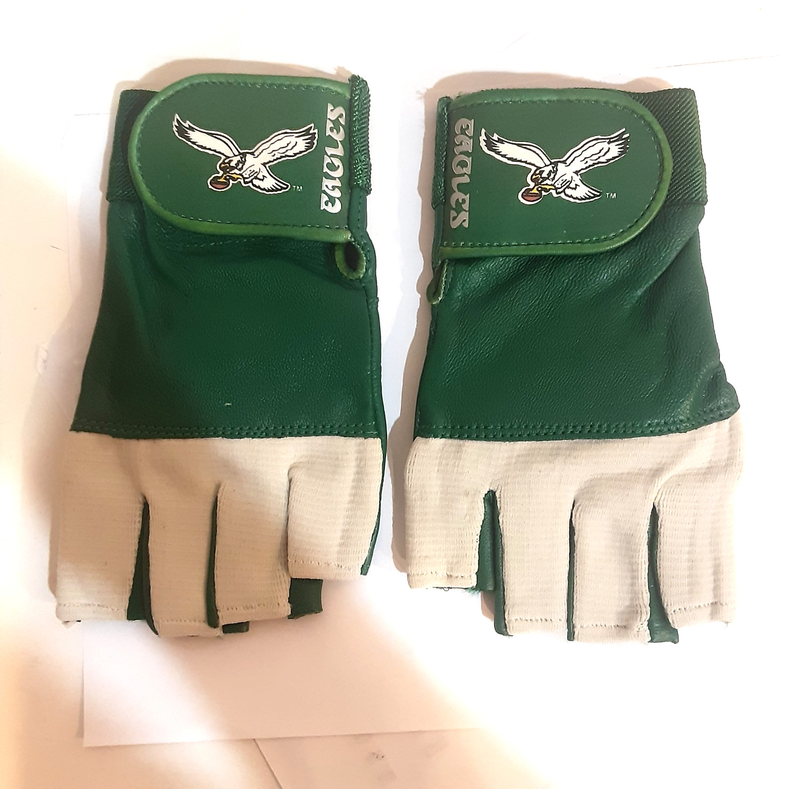 VINTAGE PHILADELPHIA EAGLES NFL LARGE SPORTS GLOVE BY YORK GENUINE LEATHER NOS