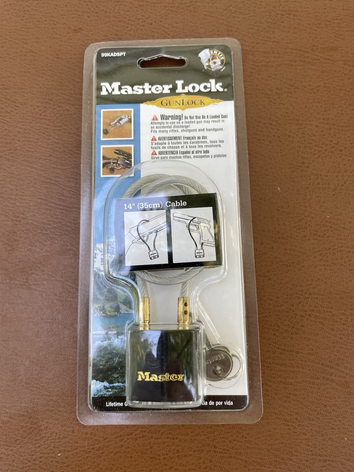 Master Lock 99KADSPT Cable Gun Lock, NEW/SEALED IN PACKAGE