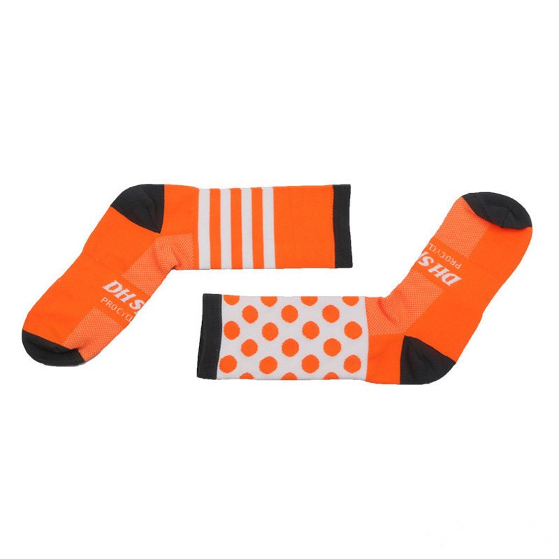 Pro Cycling Socks Men Women Riding Bicycle Sports Ankle Socks XC MTB BMX Orange