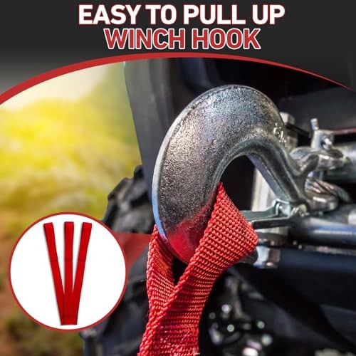 3 Pcs Winch Hook Pull Straps 1 Inch Wide 12 Inches Long Hook Strap Nylon Winch