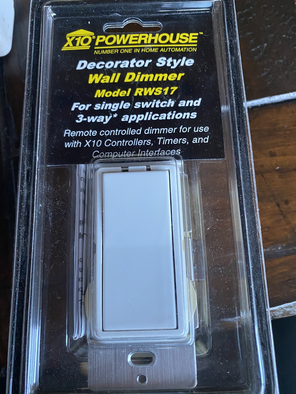 X10 Powerhouse RWS17 Wall Dimmer Switch Decorator Style NEW! Bin H