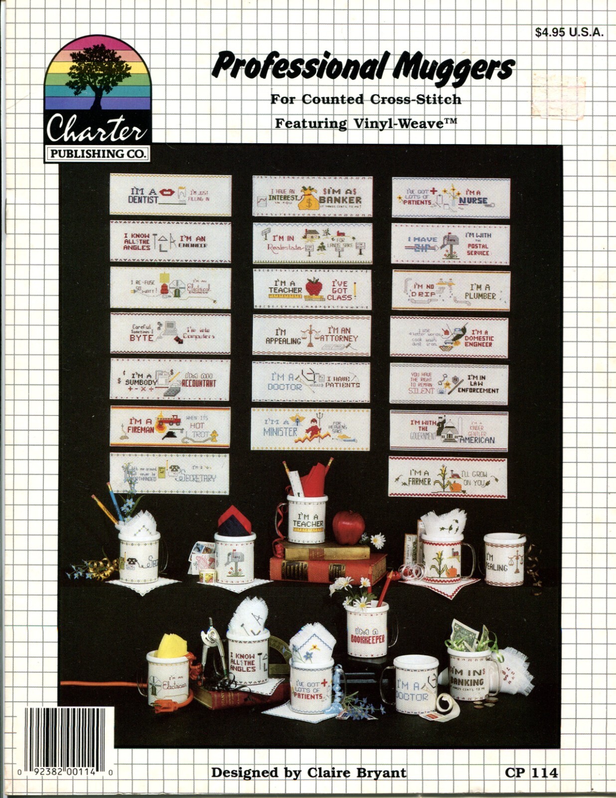 Professional Muggers - features Jobs, cross stitch leaflet - vinyl weave - CP114