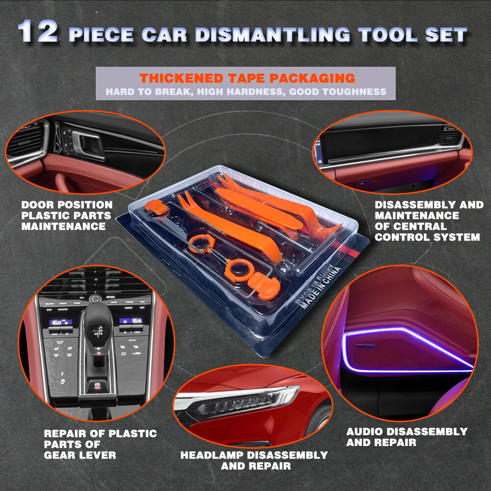 12 PCs Plastic Tools set Fit Rogue Pry Panel Car Dashboard Trim Removal Tool