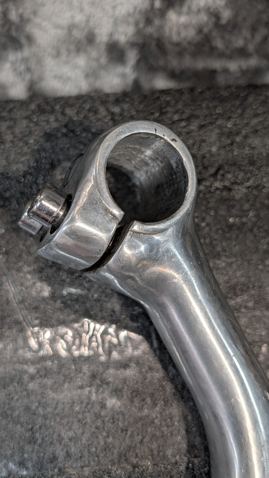 Handlebar Stem, Goose Neck, Black Unbranded 025.4