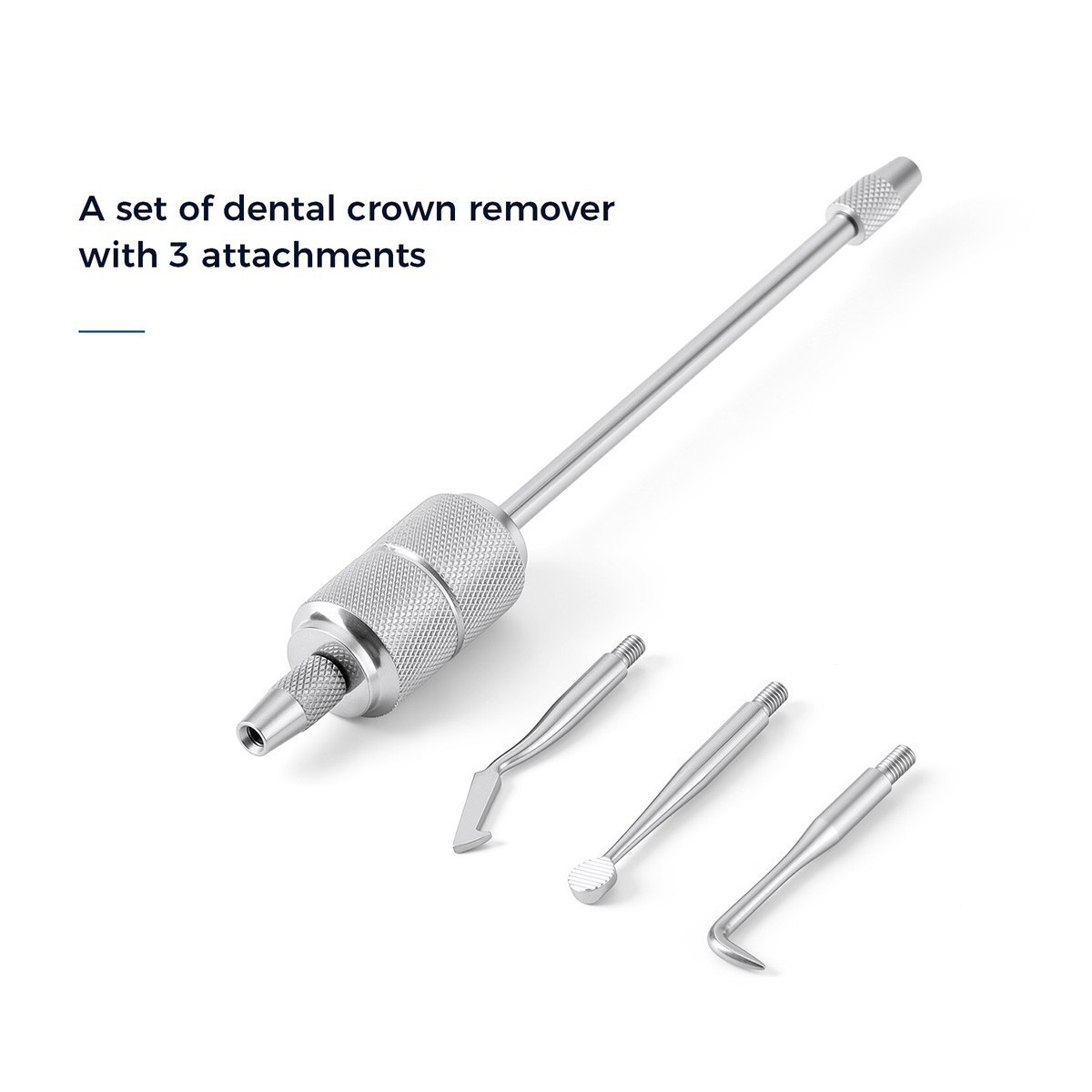 Dental Removedor manual de coronas dentales con 3 puntas extracción de puentes