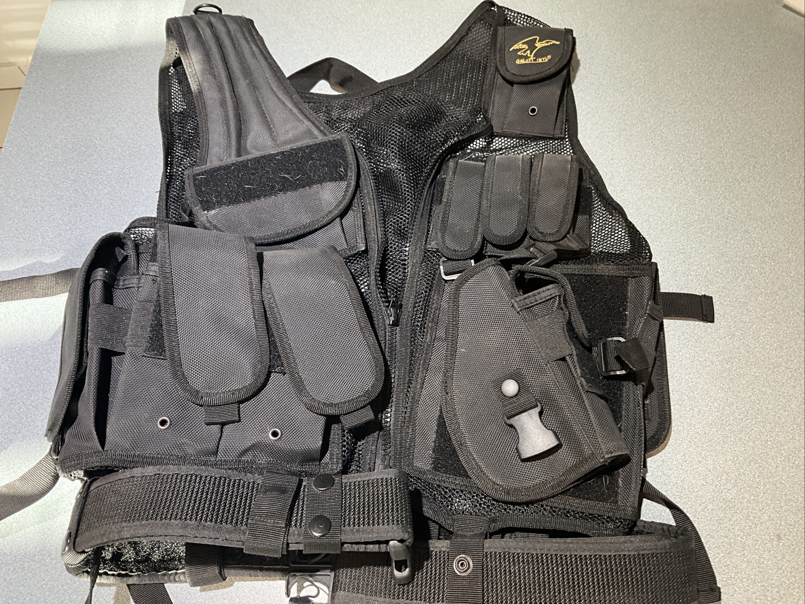Galati Gear Standard Deluxe Tactical Vest (Black) by Galati Gear w/holster pouch