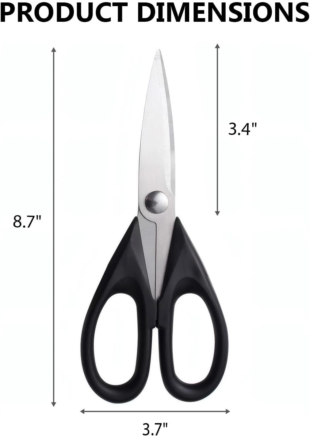 Multipurpose Kitchen Shears, 8.7" Professional Heavy-Duty Scissors, Dishwasher S