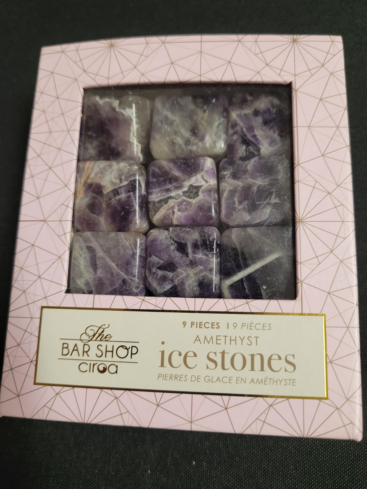 Amethyst Ice Stones Set of 9 (2022) Brand New Factory Boxed USA Novelty Item
