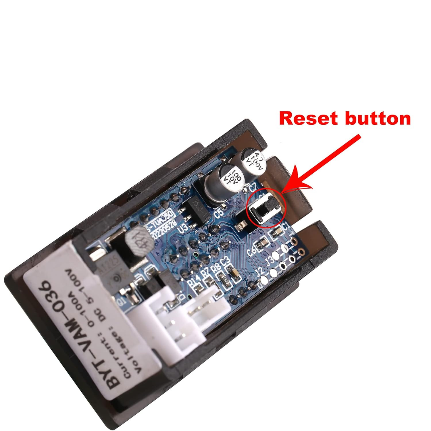 Volt Amp Meter, DC 5-100V 100A Dual Display Current Voltage Meter, Digital Mini