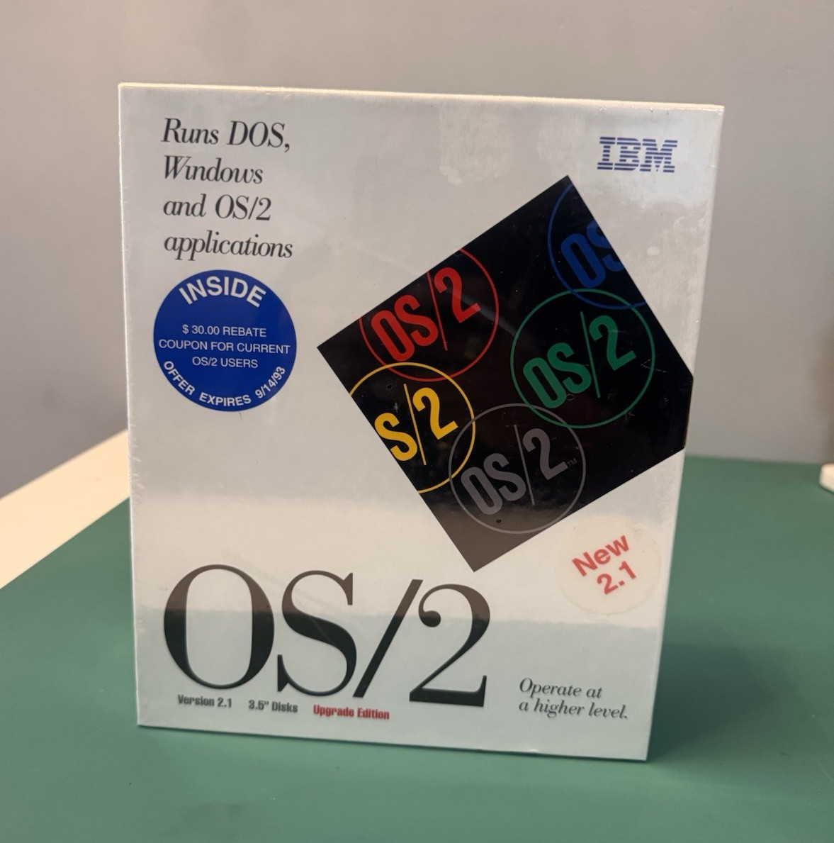 IBM OS/2 Version 2.1 Upgrade Edition Operating System 3.5" Floppy, English