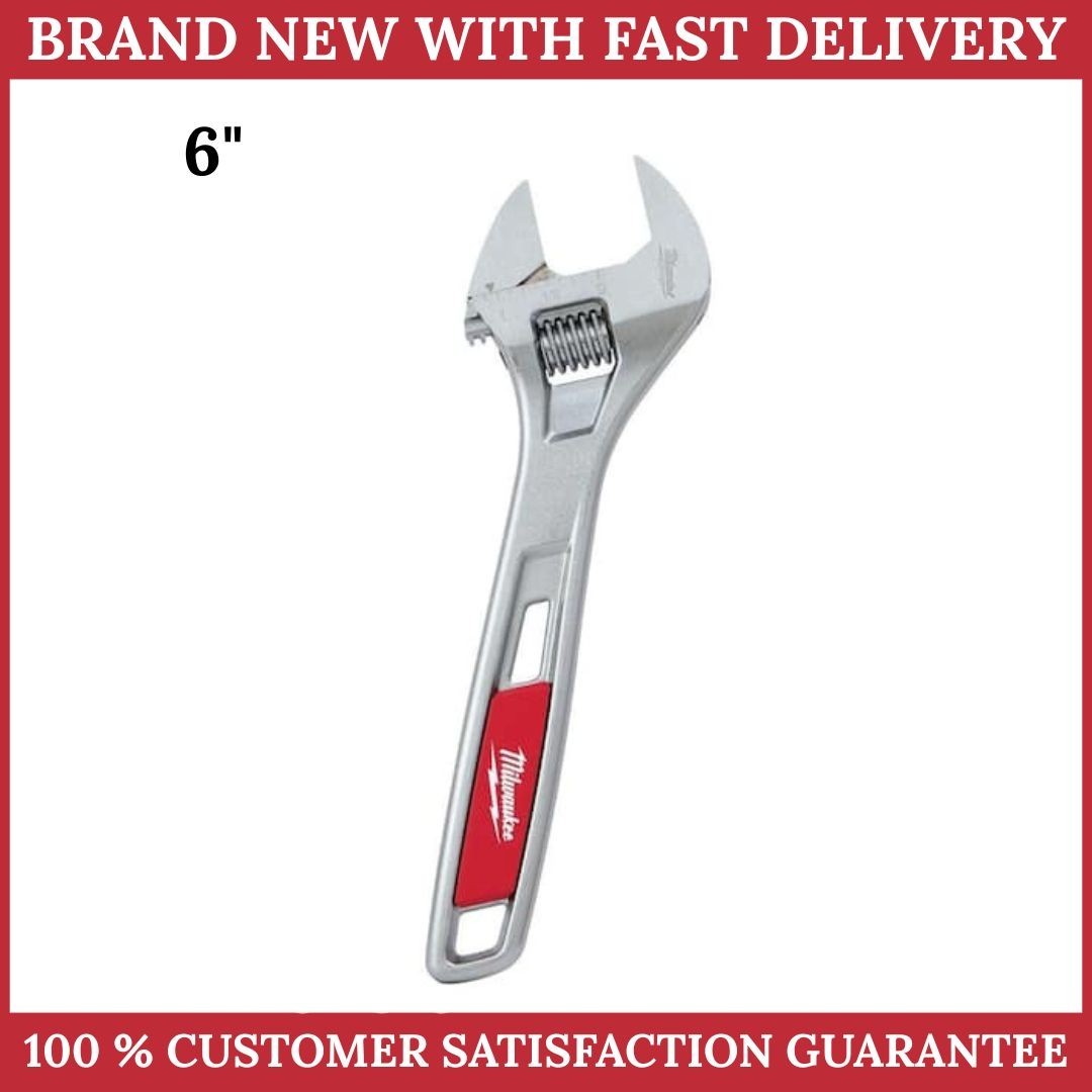 Milwaukee Adjustable Wrench Sizes 6 in to 15 in Heavy Duty Steel Hand Tool