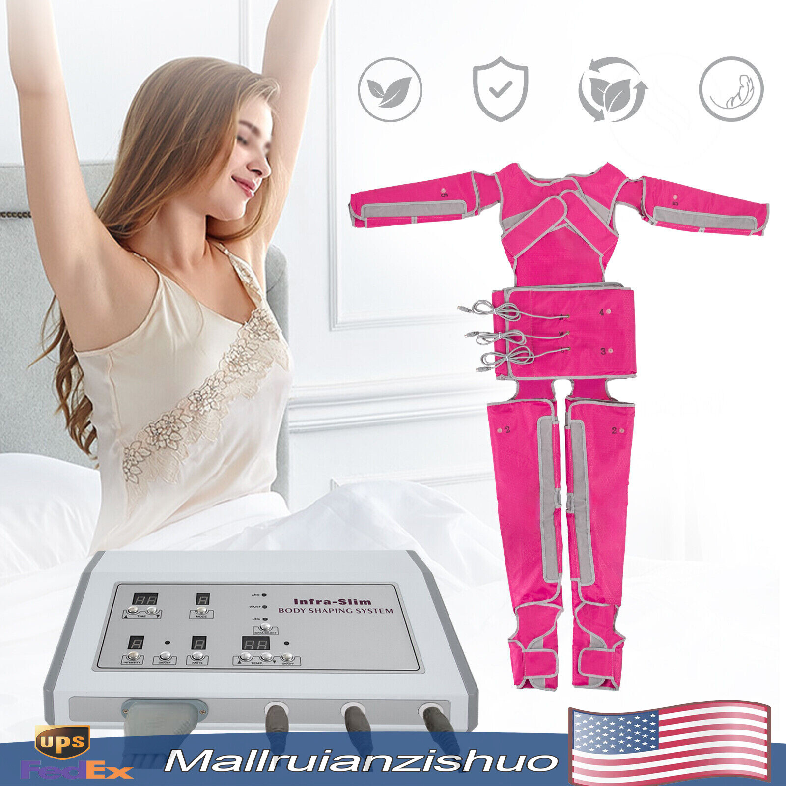 Pressotherapy Air Pressure Lymphatic Drainage Device Infrared Body Slimming Suit
