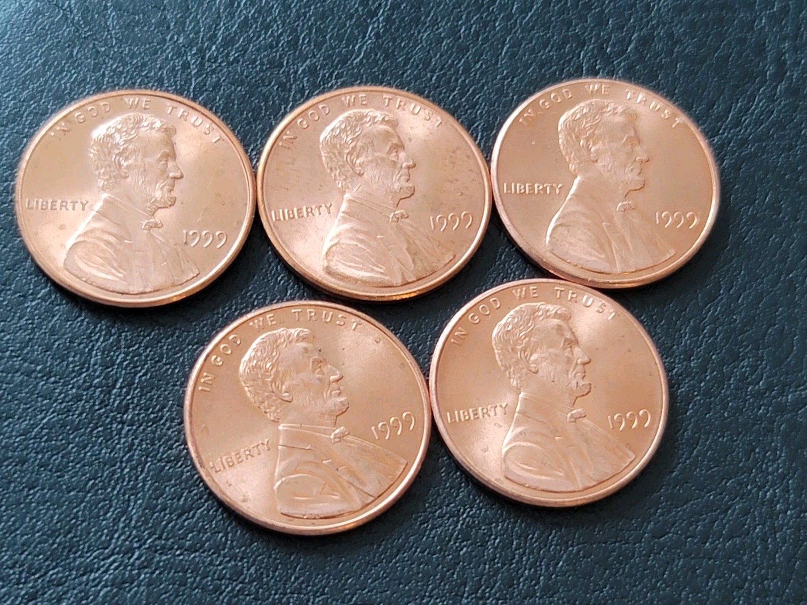 Lincoln Memorial 1999 Small AM  Uncertified Coins Lot Set of 5