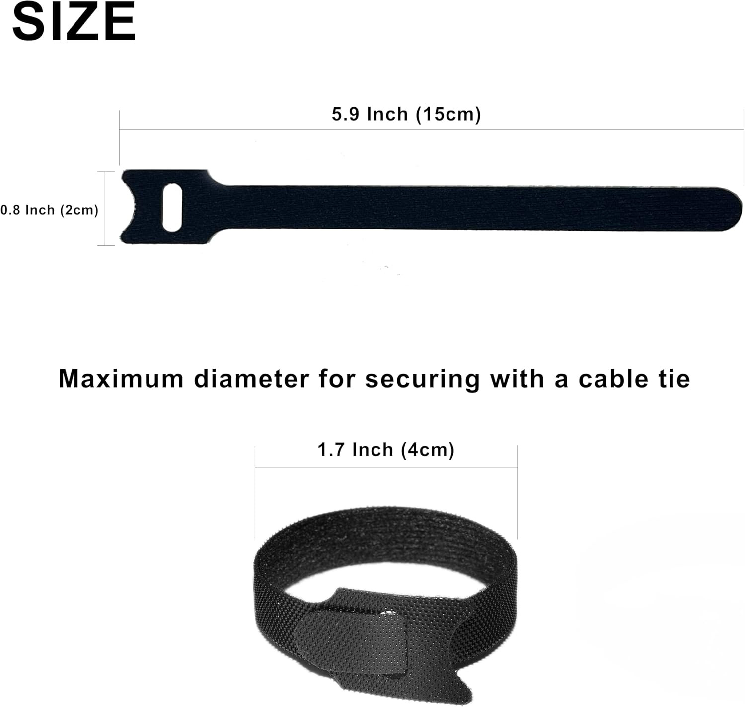 130 PCS 6 Inch Reusable Cable Ties Adjustable Cord Straps, Hook & Loop Wire Orga