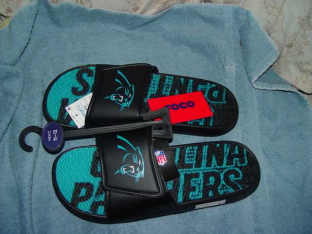 NFL Carolina Panther Men's Sandals Size Large 11-12