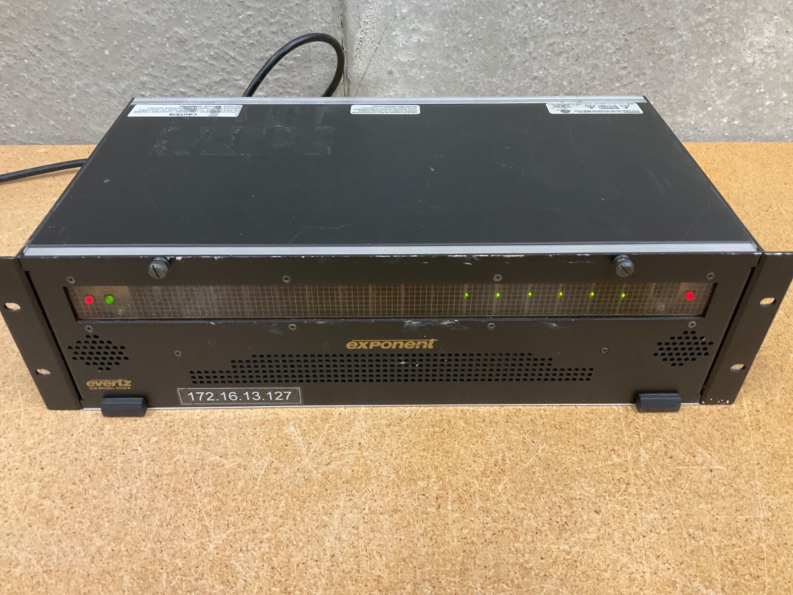 Evertz 500FR w/ 500FC, 500DA-HD, 500DA2Q-HD Cards, & Two 500PS Power Supplies