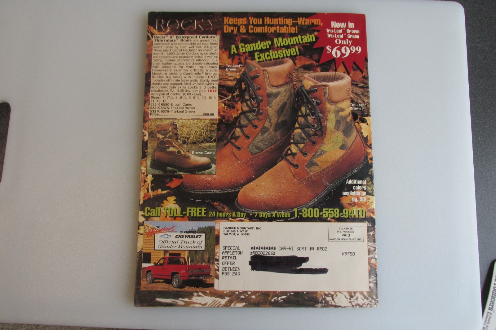 1992 Gander Mountain Fall/Winter Catalog VG Condition