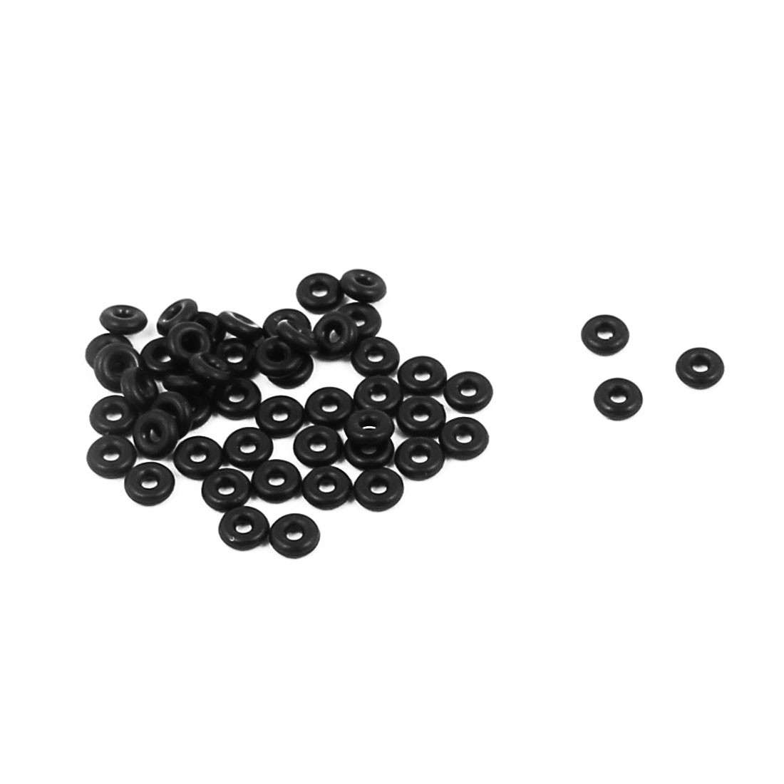 50Pcs Black 3.5mm x 1.2mm Nitrile Rubber O Ring NBR Oil Sealing Grommets