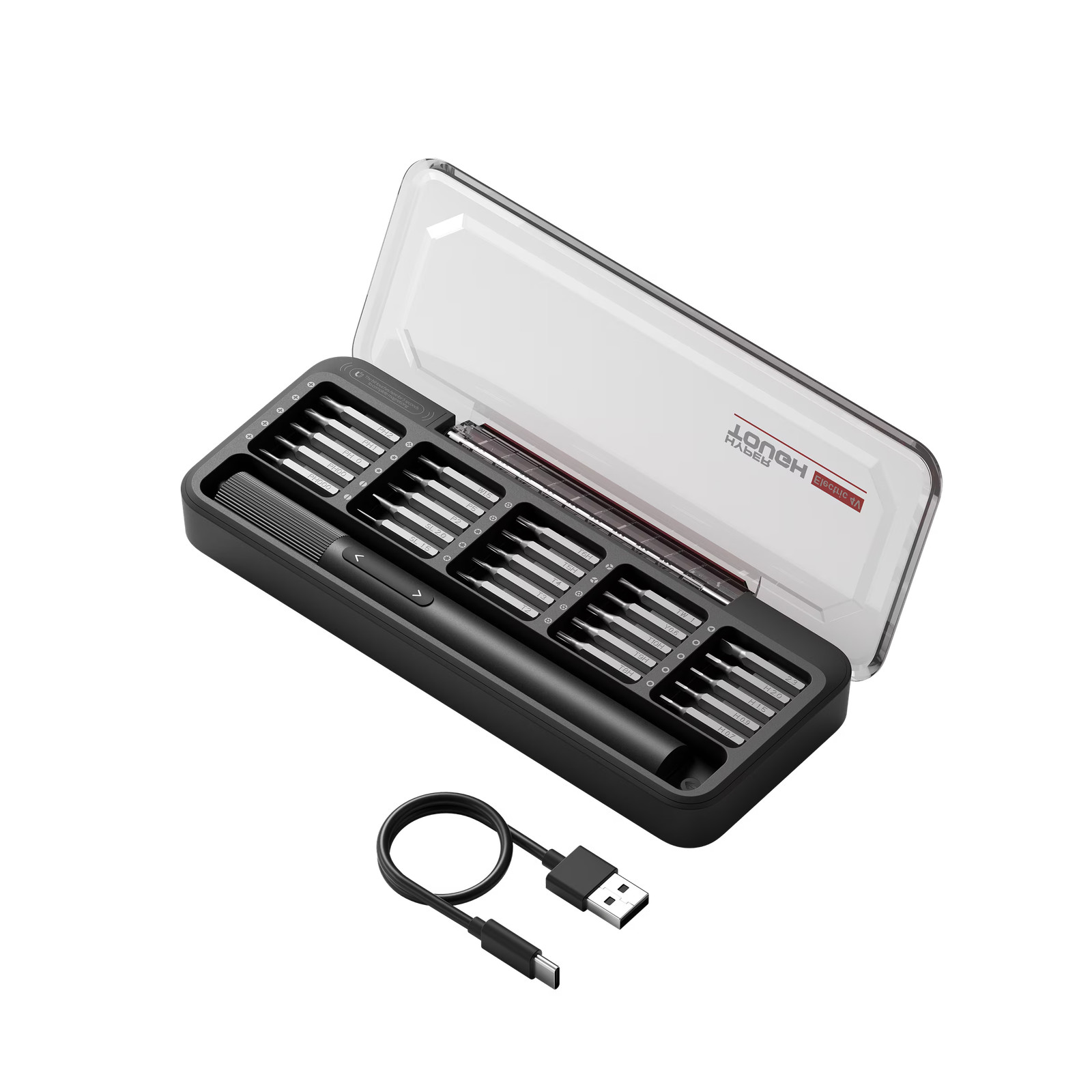 Hyper Tough 26-Piece Cordless Precision Screwdriver Set, 4V Rechargeable, Black
