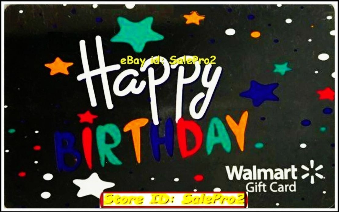 WALMART USA HAPPY BIRTHDAY #FD55138 MIRROR SHINY STARS COLLECTIBLE GIFT CARD