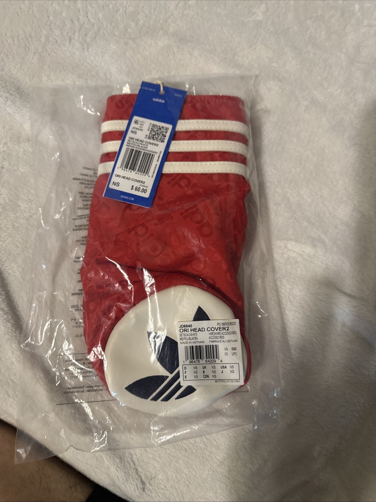 Adidas Originals Fairway Headcover Red / White JD6640 Golf Club Cover New Sealed