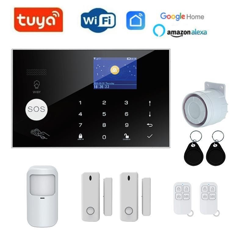 Tuya SmartLife ZXG30 GSM WIFI Touch System 433MHz Home Burglar Alarm Kit