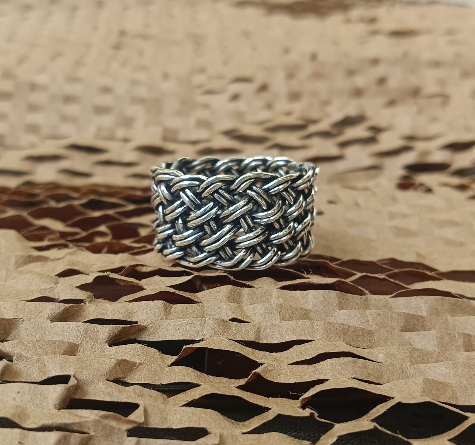 Solid 925 Silver Wire Wrap Ring Handmade Band Style Unisex Ring All Size SR707