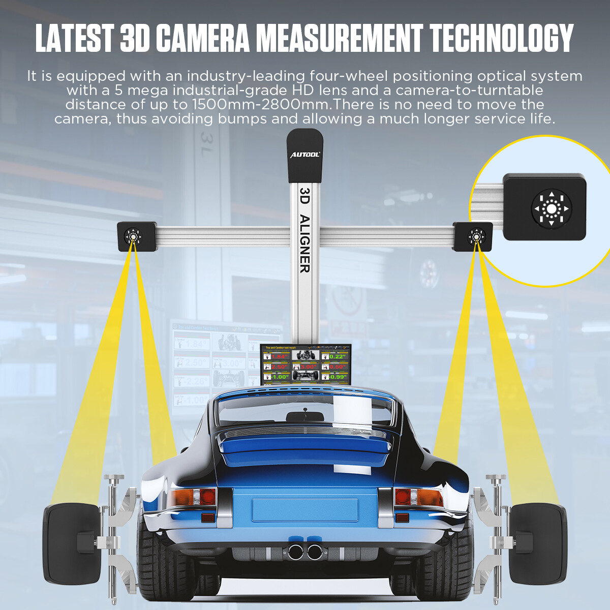 AUTOOL® 3D Wheel Alignment Machine Wheel Tire Aligner System Fully Automatic USA