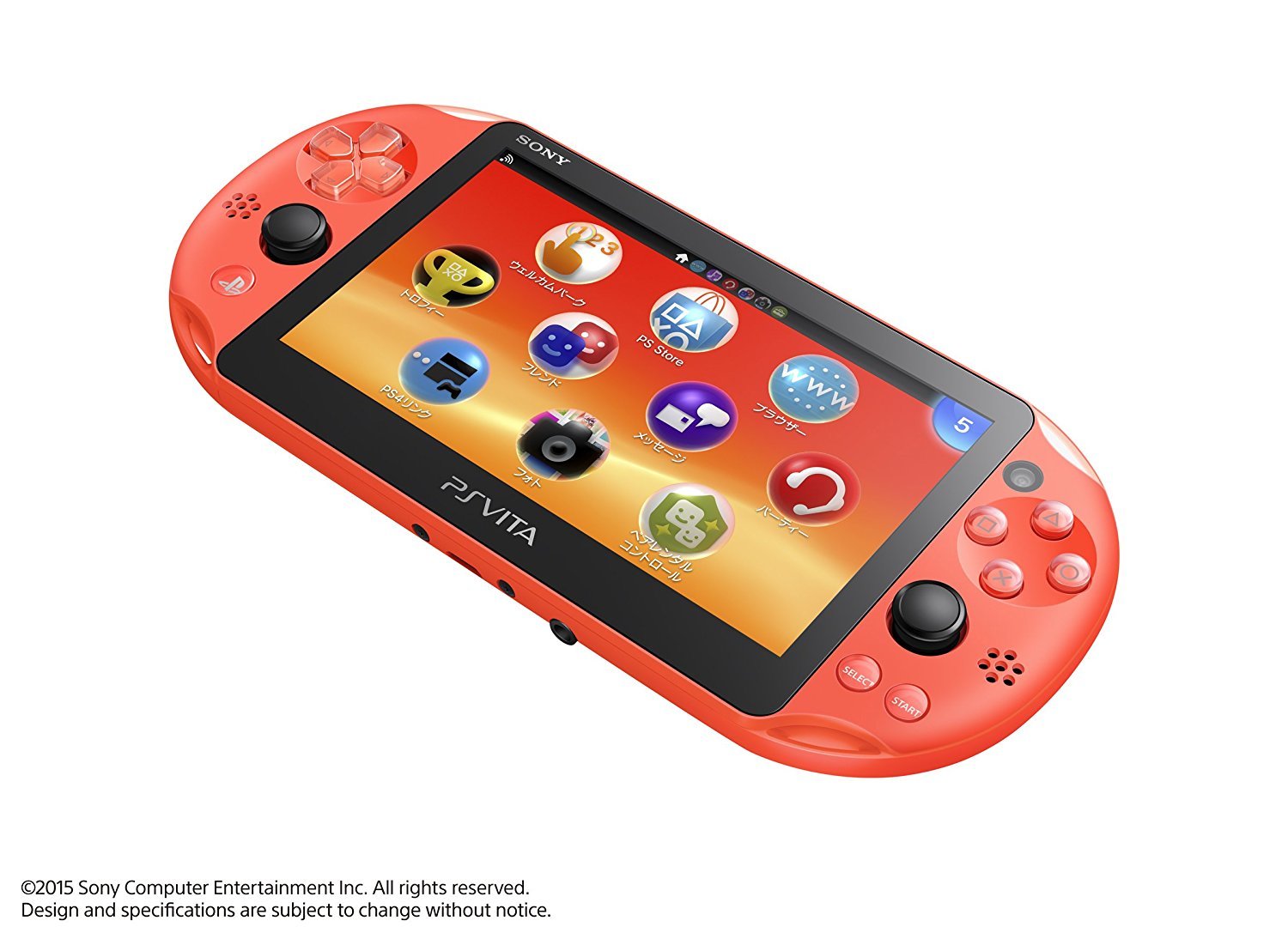 PlayStation Vita Wi-Fi Model Neon Orange PCH-2000ZA24 From Japan OPEN BOX