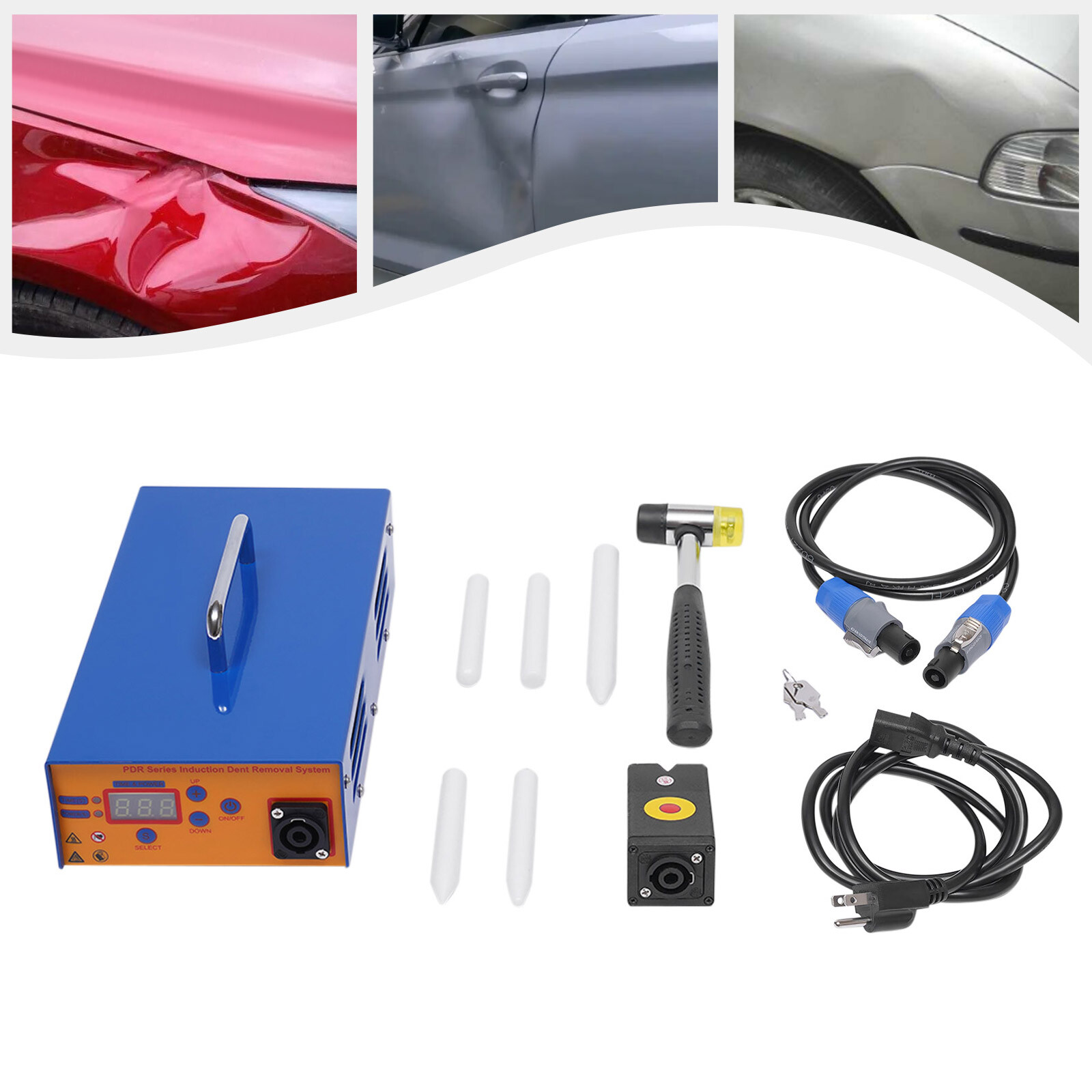 Car Body Paintless Dent Repair Tool Induction Heat Hot Box Removal Machine 110V