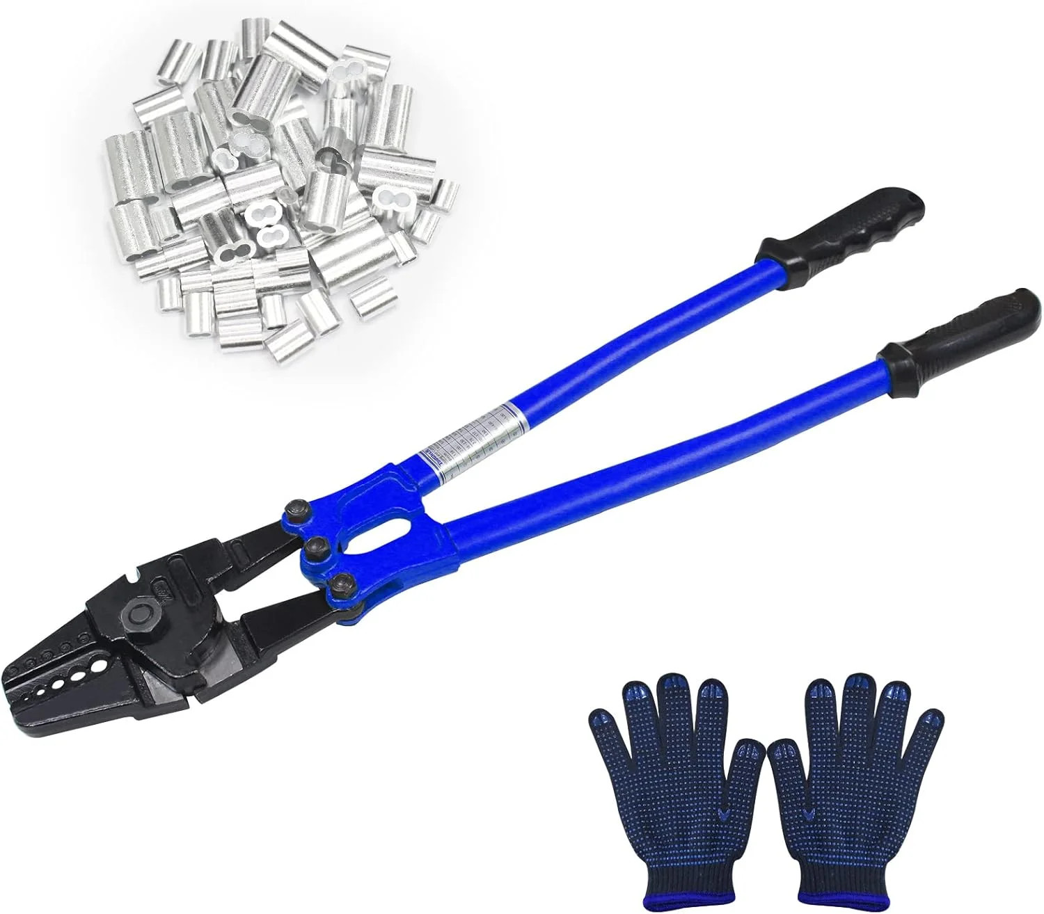 24 Inch Hand Crimping Cutting Tool, Wire Rope Crimping Tool, Hand Swager Crimper