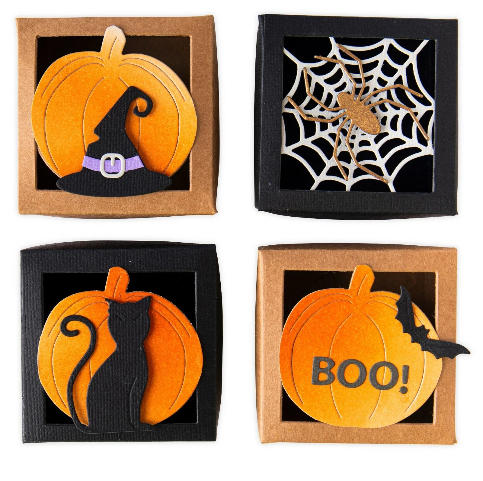 Sizzix Tim Holtz Thinlits Halloween Spooky Silhouette Box Dies NEW