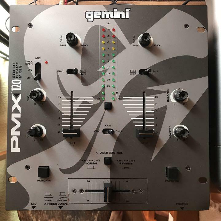 gemini DJ mixer PMX120 STEREO PREAMP MIXER