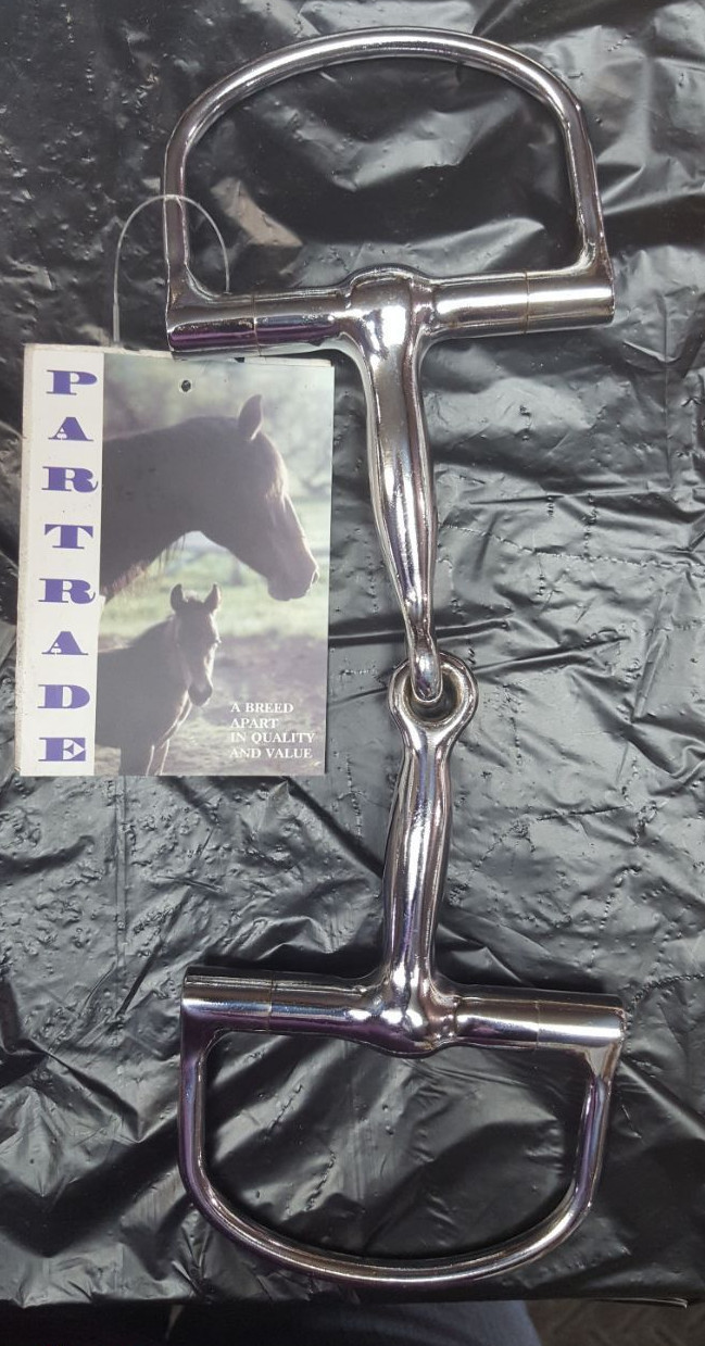 English Saddle 5" Average Horse Size Jointed D Ring Snaffle Bit Stainless Steel