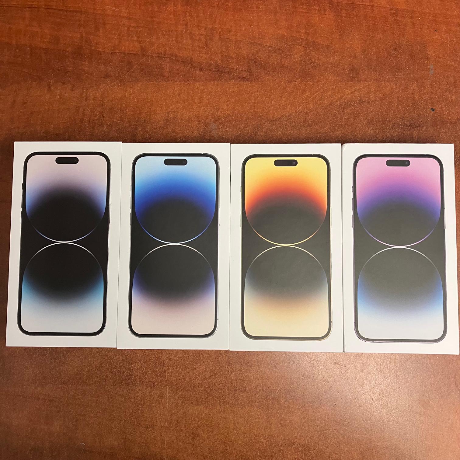 Original iPhone Retail Box with Manual 14 Pro Max Plus Black Gold Silver Gray