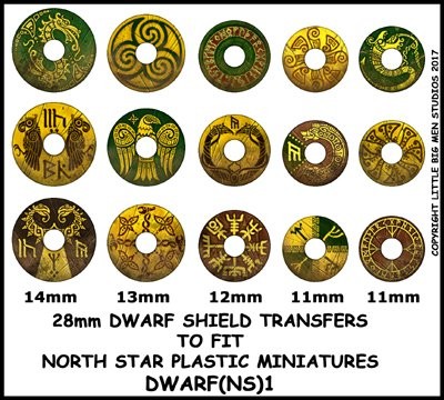 Oathmark: Dwarf Shield Transfers 1 by North Star