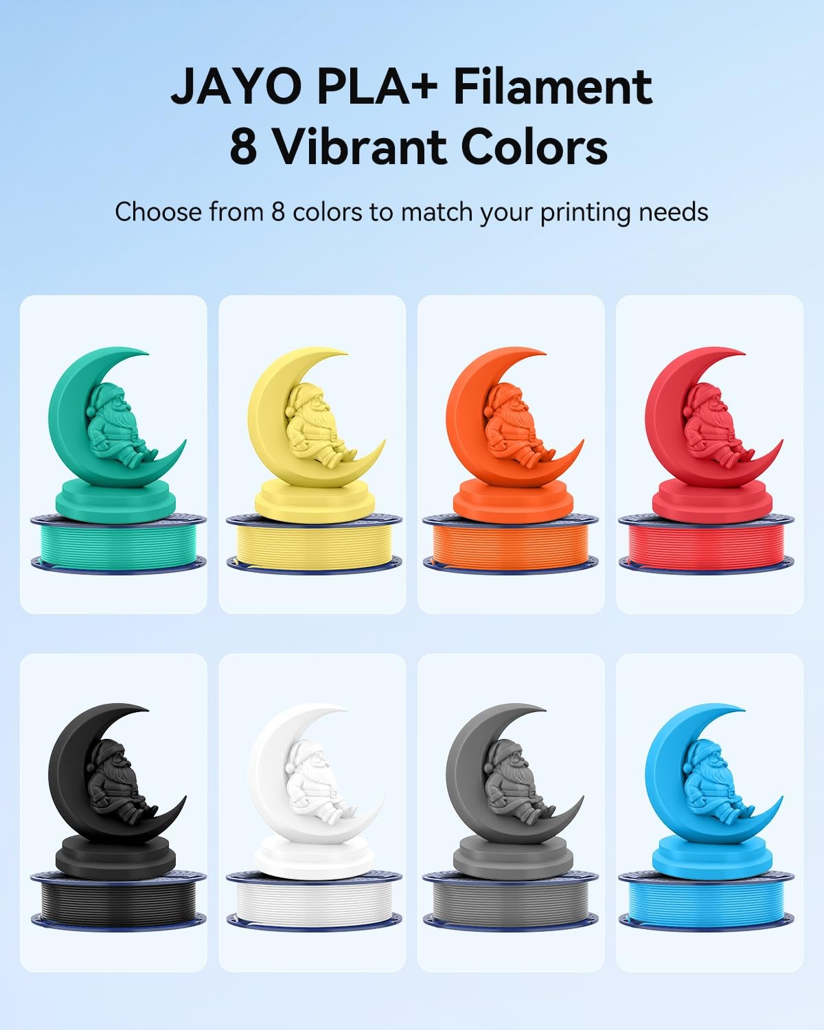 JAYO PLA+ Filament Bundle 1.75mm, PLA 3D Printer Filament Bundle Multicolor, ...
