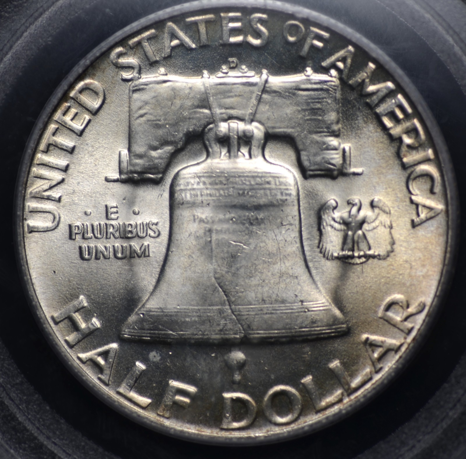 1950 D FRANKLIN HALF DOLLAR PCGS MS 64 FULL BELL LINES BRIGHT WHITE SILVER