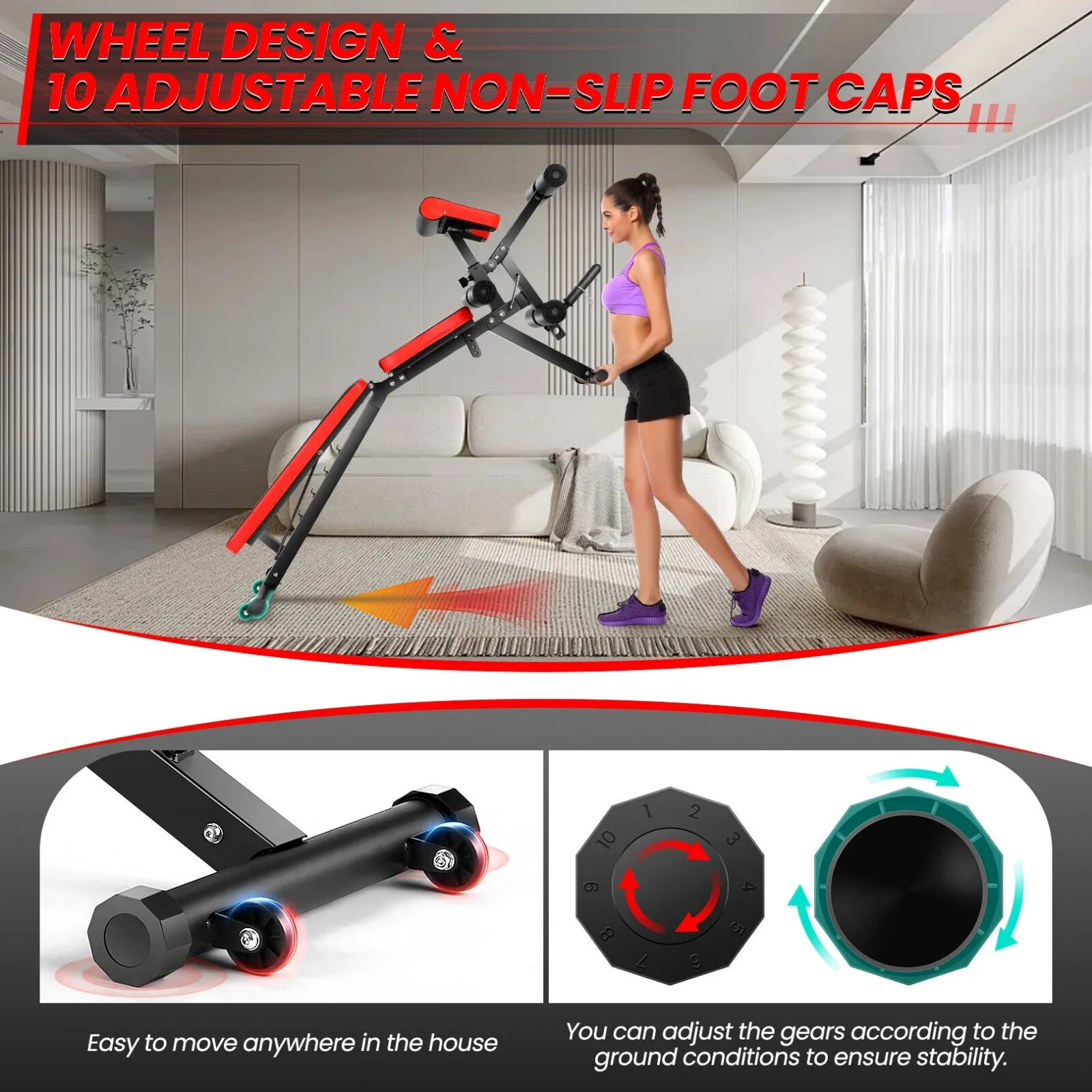 800LBS Adjustable Foldable Weight Bench Olympic Strength Training Workout Bench