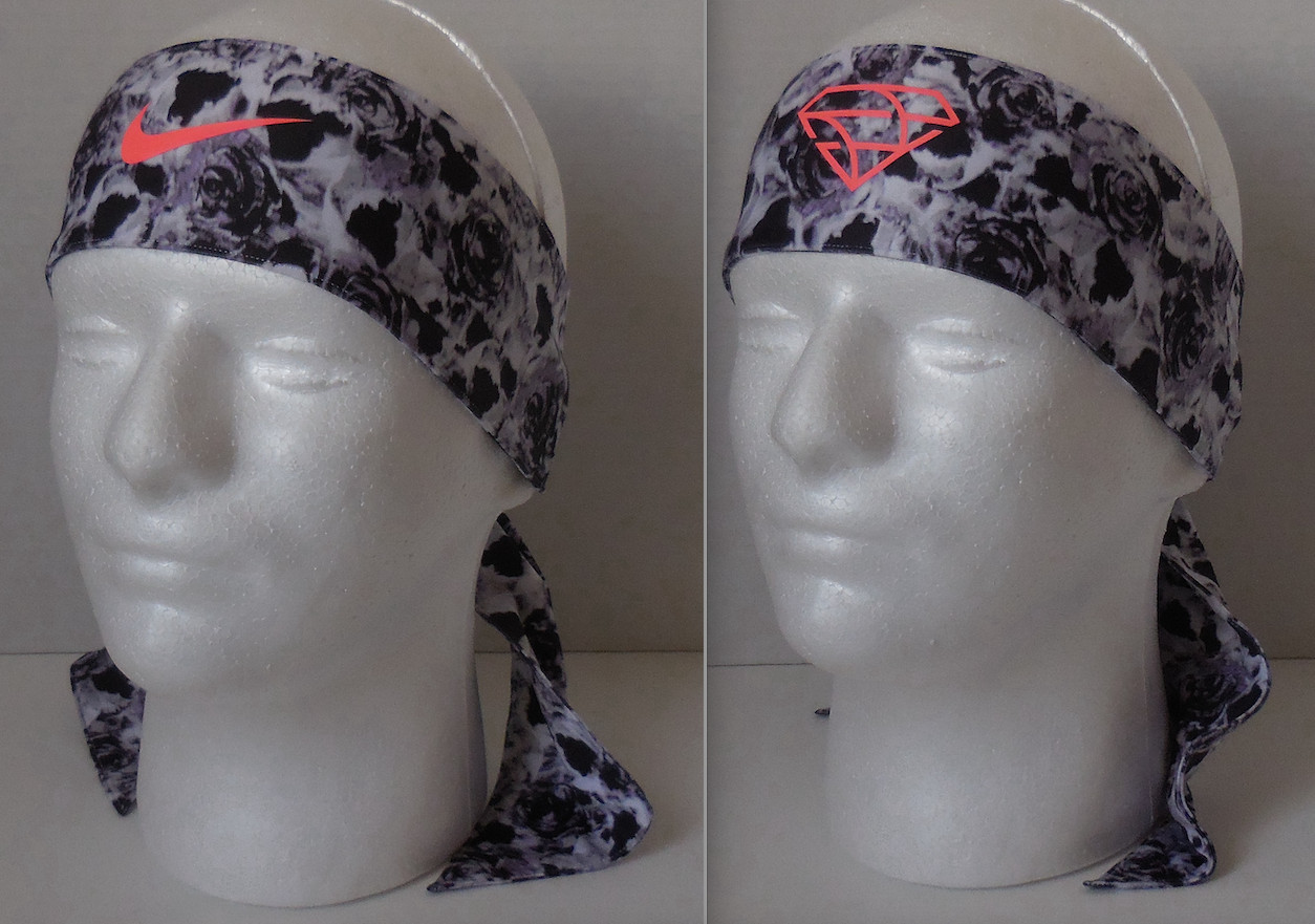 Nike Skylar Diggins Head Tie Printed Reversible Chalk Blue/Black/Bright Mango