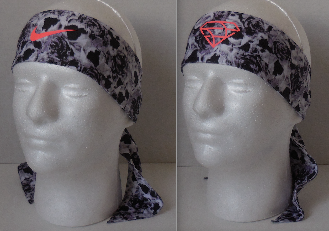Nike Skylar Diggins Head Tie Printed Reversible Chalk Blue/Black/Bright Mango