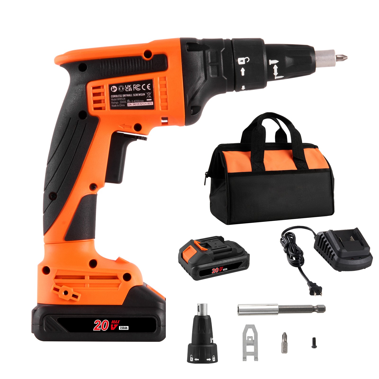 Drywall Screw Gun 20V Max Drywall Screwgun Kit 4200RPM Brushless Cordless