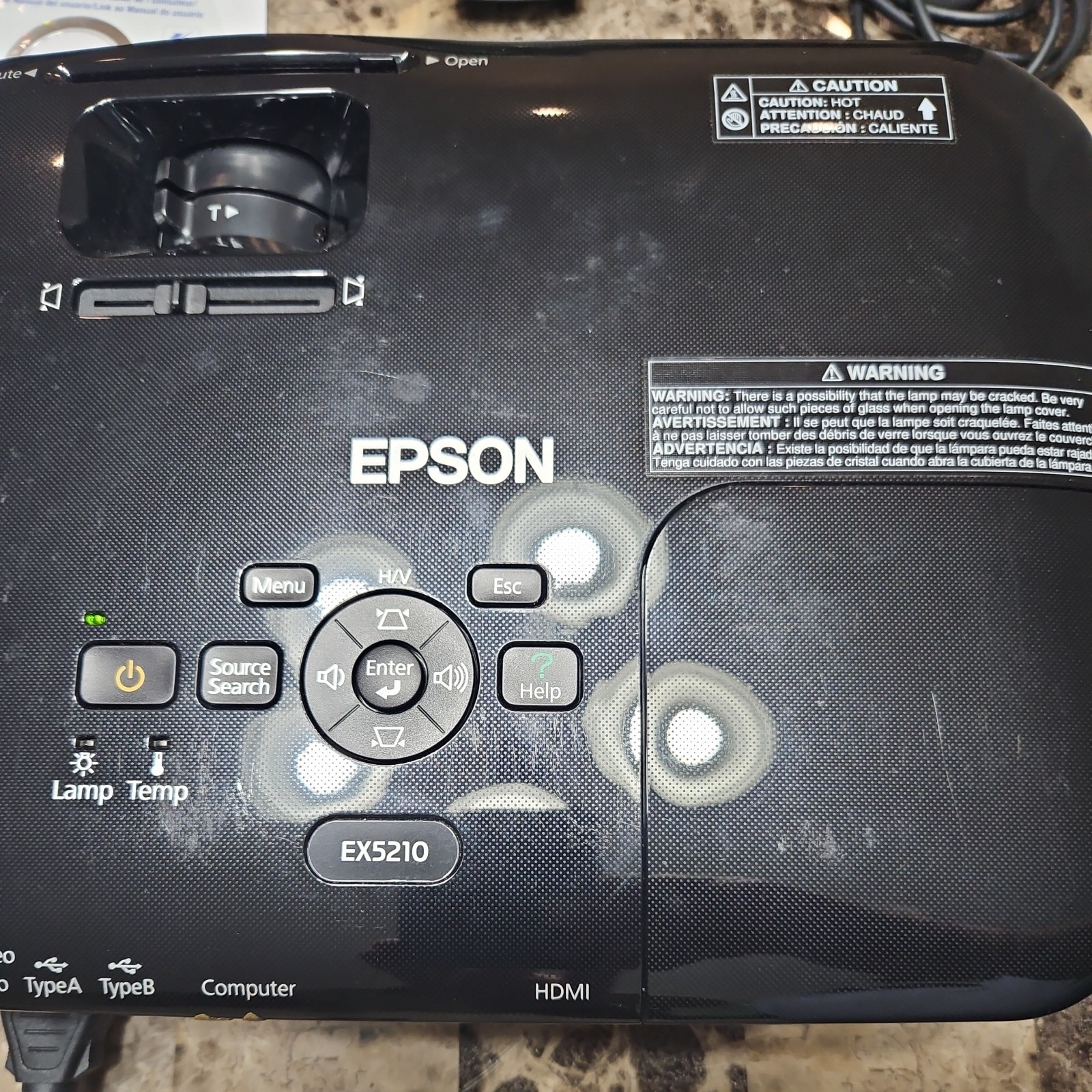 Epson EX5210 Projector -! H429A 2800 Lumens 3LCD WORKING  Remote