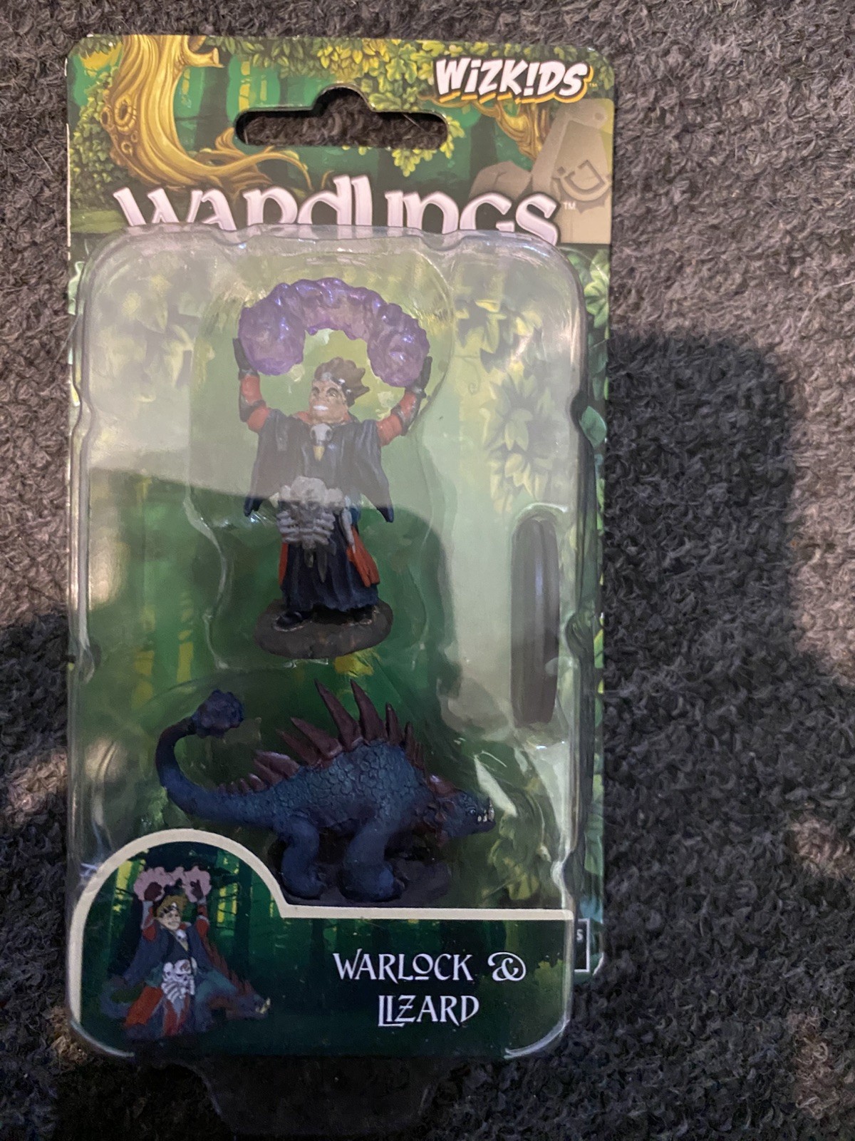 Warlock & Lizard - Wizkids Wardlings Miniatures Pre-Painted