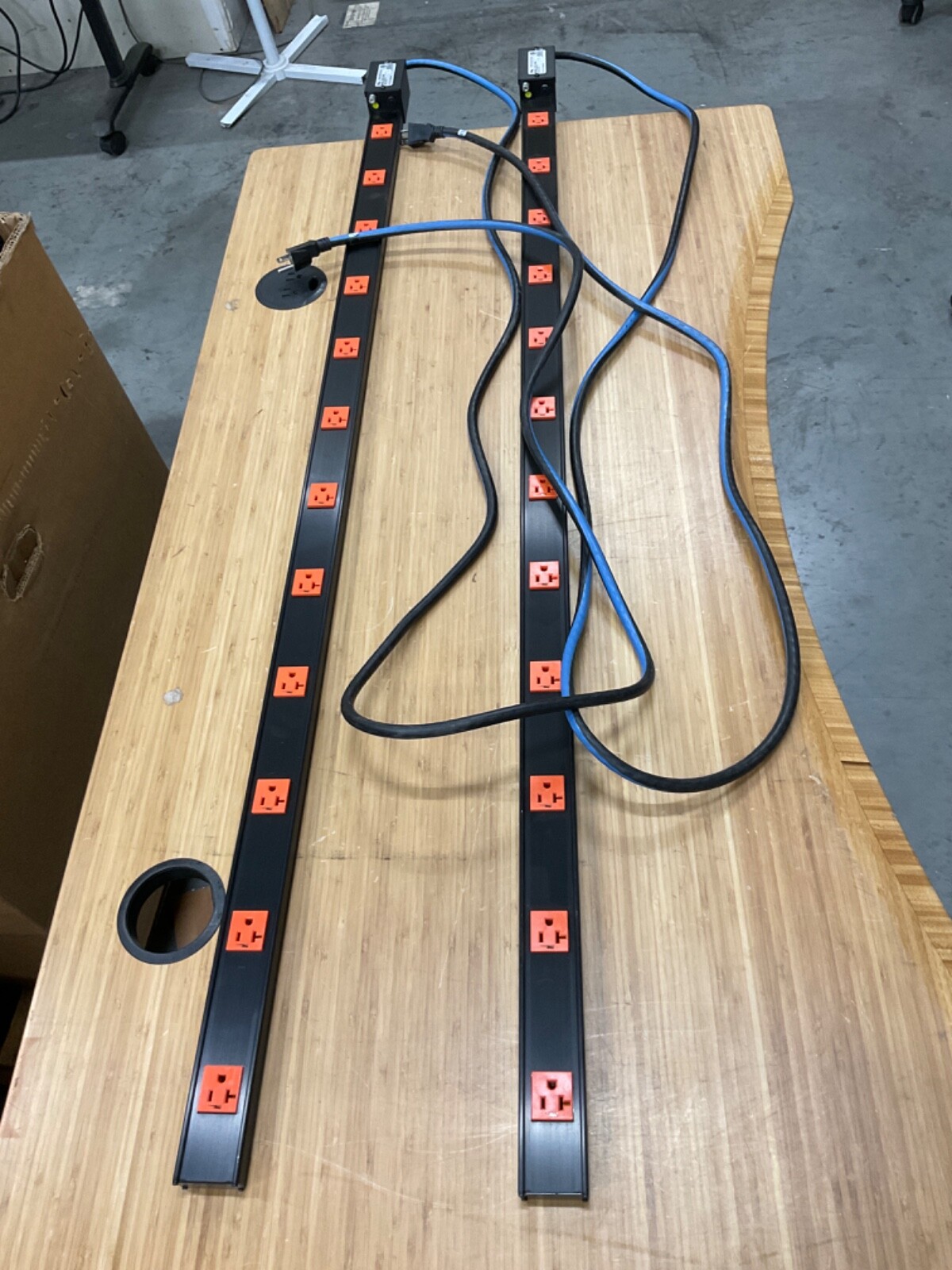 Lot of 2 Middle Atlantic PDT-1220C-NS 12-Outlet Non-Surge 20A Power Strip