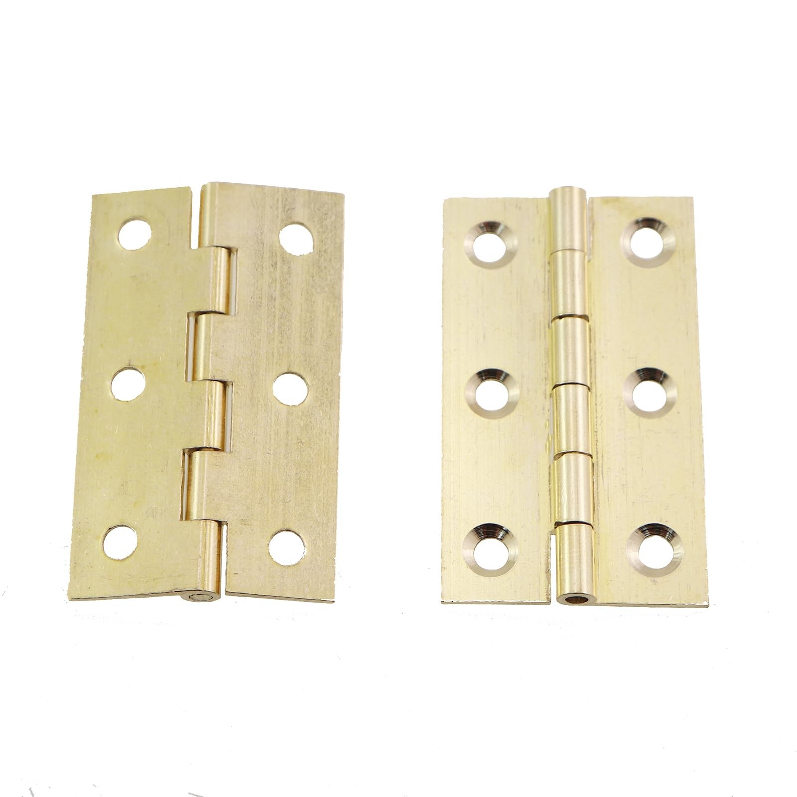 2PCS 2mm Thick Solid Brass Butt Hinge Round Corner Mortise Hinge Cabinet Door...