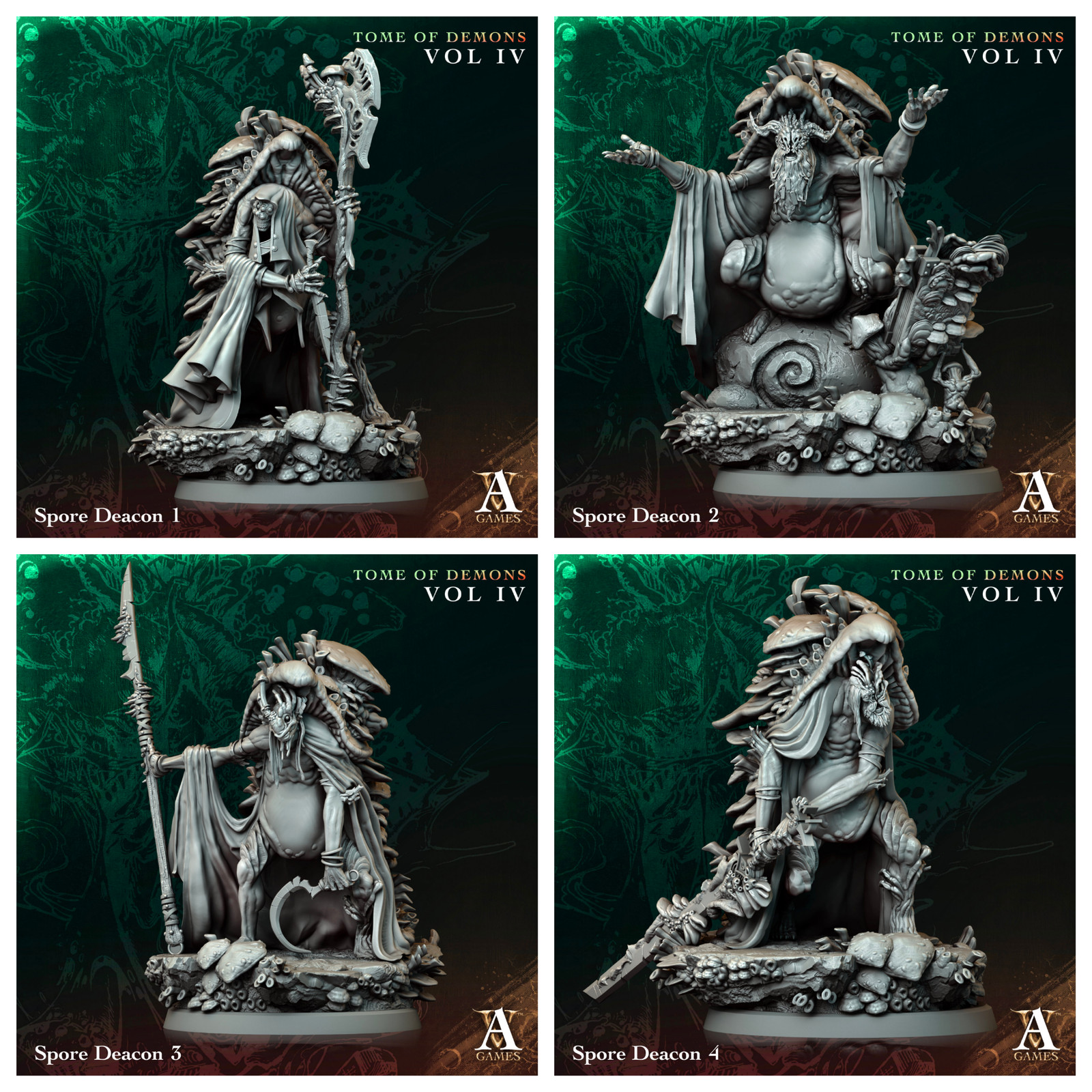 3D Printed Archvillain Games Spore Deacon Tome of Demons Vol IV 28 32mm D&D