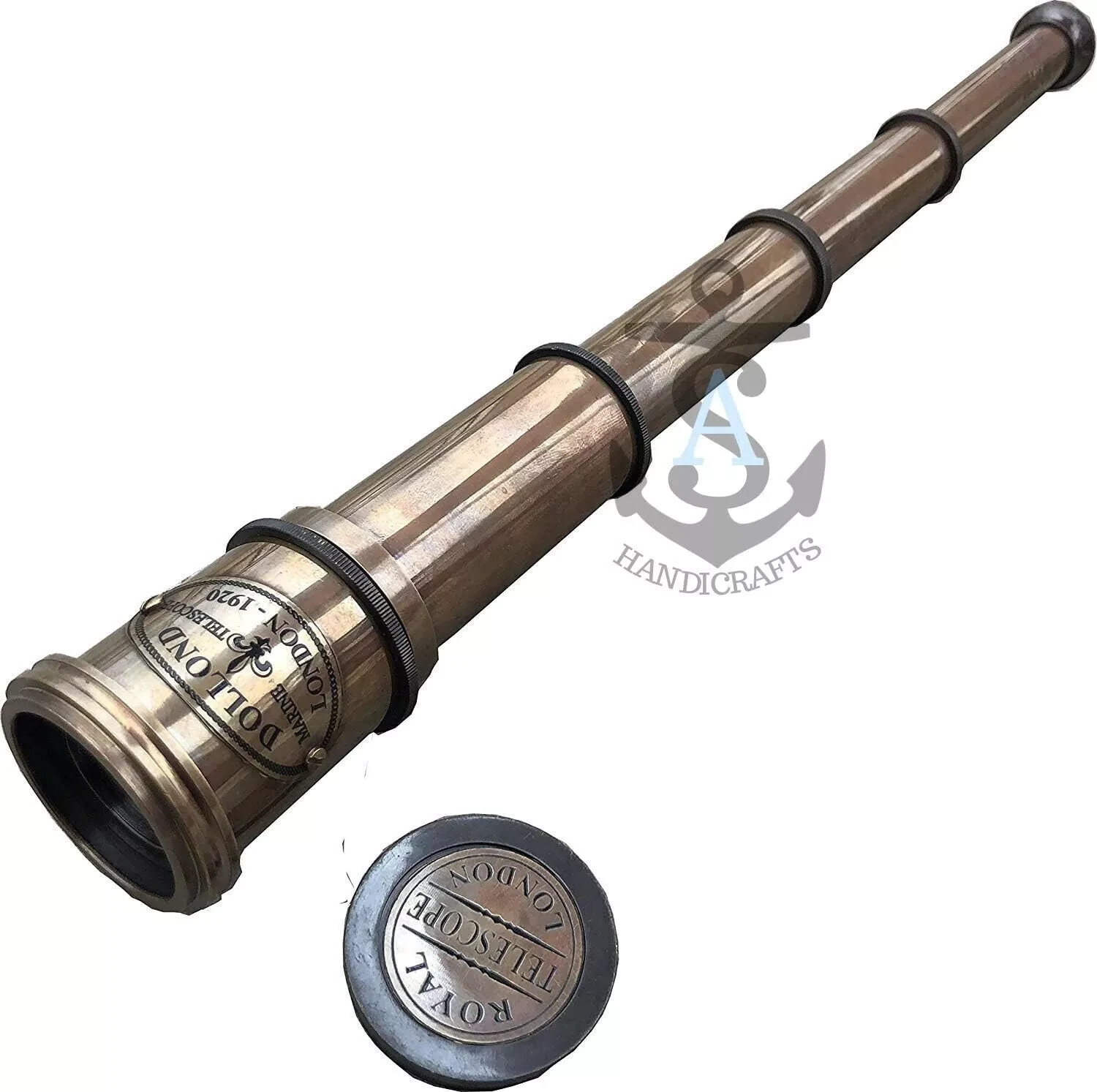 Nautical Spyglass Pirate Vintage Maritime Handheld 16” Brass Antique  Telescope
