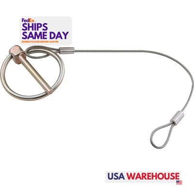 Allstar ALL18462, One Yellow Zinc Steel Flip-Over Clip 3/16In W/ 10In Lanyard
