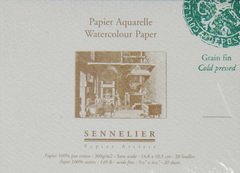 Watercolor Block 20 Sheets ColdPress 5.7x4.25 Inch Professional Artist